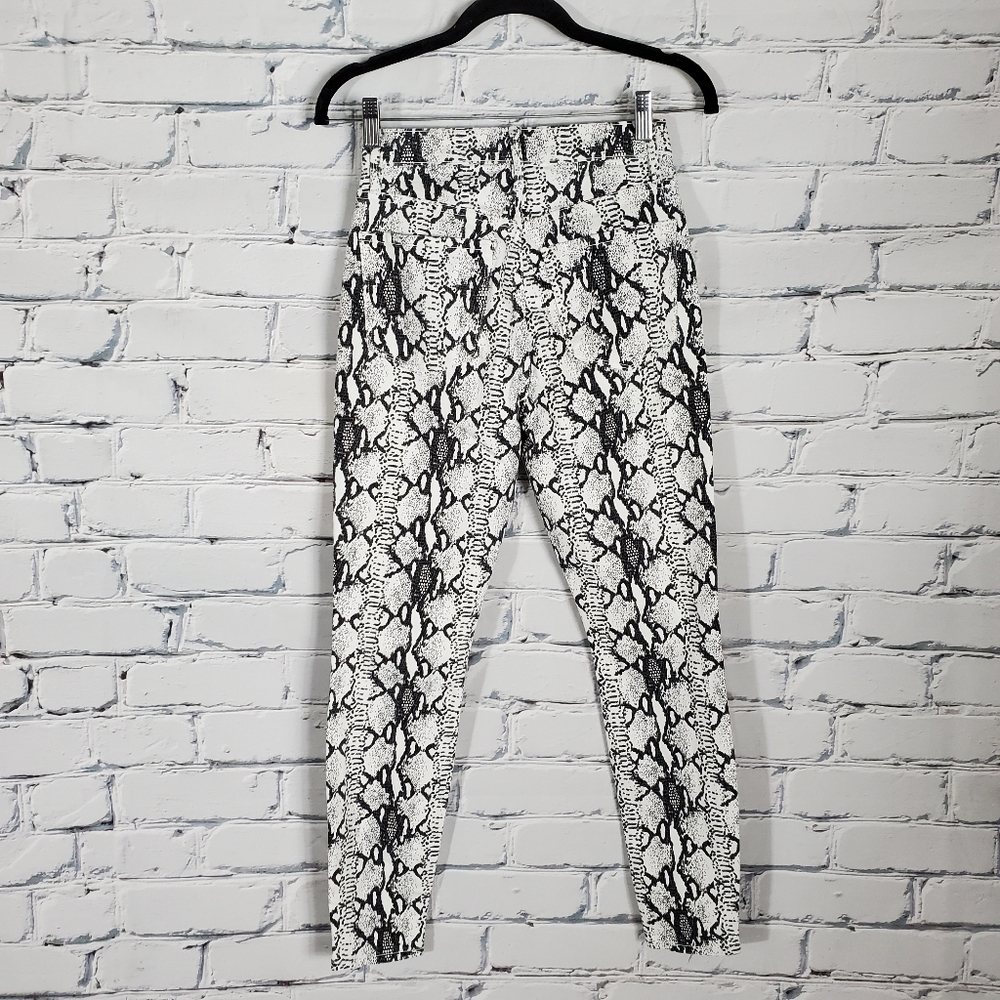 Frame Ali High Rise Cigarette Jeans Tonal Python - Picture 3 of 9